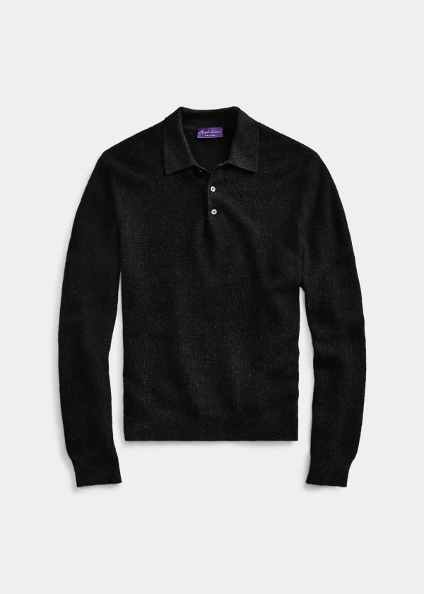 Suéter Ralph Lauren Cashmere Polo-Collar Homem 36850-KHXJ